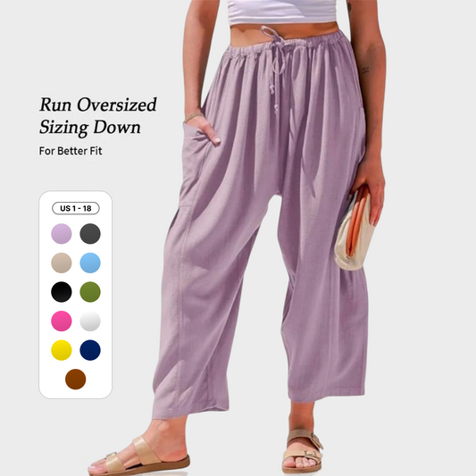 Wide Leg Lenin Pants